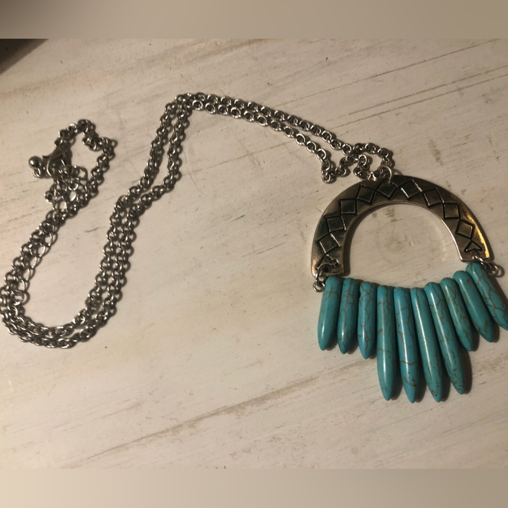 Silver and Turquoise Necklace